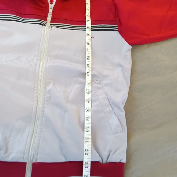 Vintage 1980s Track & Court Zip Sweatshirt Jacket Maroon Gray Men's Size M - Picture 10 of 10